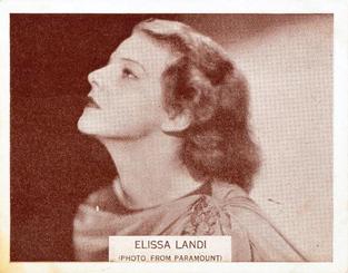 1933 Wills's Famous Film Stars (Medium Size) #57 Elissa Landi Front