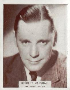 1933 Wills's Famous Film Stars (Medium Size) #80 Herbert Marshall Front