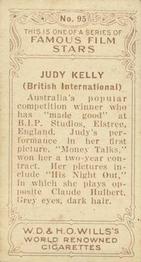 1933 Wills's Famous Film Stars (Small Images) #95 Judy Kelly Back