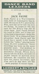 1936 Lambert & Butler Dance Band Leaders #18 Jack Payne Back