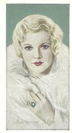 1934 Godfrey Phillips Film Favourites #27 Adrianne Allen Front