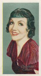 1934 Godfrey Phillips Film Favourites #31 Claudette Colbert Front
