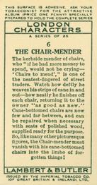 1934 Lambert & Butler London Characters #6 The Chair-Mender Back