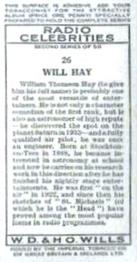 1935 Wills's Radio Celebrities (Second Series) #26 Will Hay Back