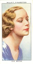 1935 Wills's Radio Celebrities (Second Series) #38 Eve Becke Front