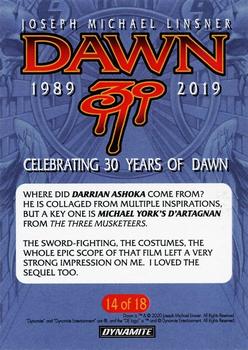 2020 Dynamite Joseph Michael Linsner’s Dawn 30th Anniversary #14 Where did Darrian Ashoka come from?  He is collaged from multiple… Back