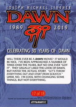 2020 Dynamite Joseph Michael Linsner’s Dawn 30th Anniversary #17 Will there ever be a Dawn movie?  It would be nice.  I've been approached… Back