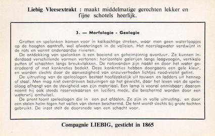 1956 Liebig Speleologie (Caving) (Dutch Text) (F1655, S1656) #3 Morfologie - Geologie Back