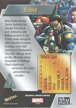 2021 SkyBox Metal Universe Marvel X-Men #7 Bishop Back