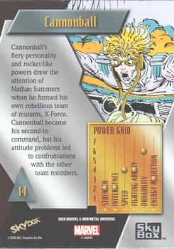 2021 SkyBox Metal Universe Marvel X-Men #14 Cannonball Back