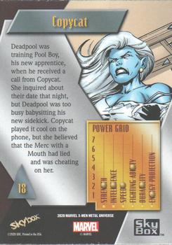 2021 SkyBox Metal Universe Marvel X-Men #18 Copycat Back