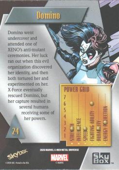 2021 SkyBox Metal Universe Marvel X-Men #24 Domino Back