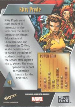 2021 SkyBox Metal Universe Marvel X-Men #41 Kitty Pryde Back
