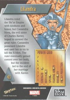 2021 SkyBox Metal Universe Marvel X-Men #43 Lilandra Back