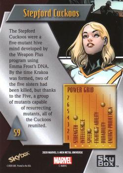 2021 SkyBox Metal Universe Marvel X-Men #59 Stepford Cuckoos Back