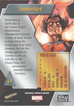 2021 SkyBox Metal Universe Marvel X-Men #64 Thunderbird Back
