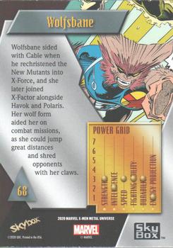 2021 SkyBox Metal Universe Marvel X-Men #68 Wolfsbane Back