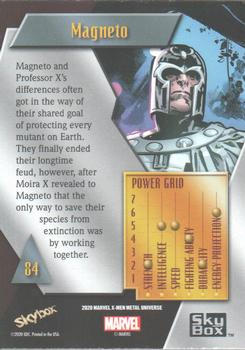 2021 SkyBox Metal Universe Marvel X-Men #84 Magneto Back