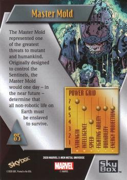 2021 SkyBox Metal Universe Marvel X-Men #85 Master Mold Back