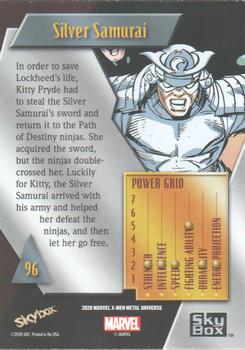 2021 SkyBox Metal Universe Marvel X-Men #96 Silver Samurai Back