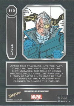 2021 SkyBox Metal Universe Marvel X-Men #113 Cable Back