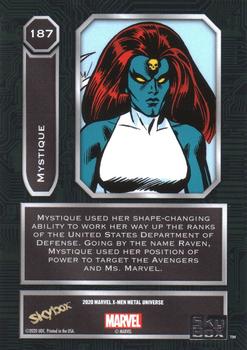 2021 SkyBox Metal Universe Marvel X-Men #187 Mystique Back