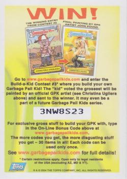 2004 Topps Garbage Pail Kids All-New Series 3 - Foil Stickers #2b Checked-Out Chet Back