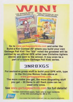 2004 Topps Garbage Pail Kids All-New Series 3 - Foil Stickers #15b Over Eatin' Ethan Back