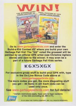 2004 Topps Garbage Pail Kids All-New Series 3 - Foil Stickers #23b Slop Top Todd Back