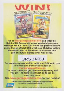 2004 Topps Garbage Pail Kids All-New Series 3 - Foil Stickers #24a Cat-Cradle Cathy Back