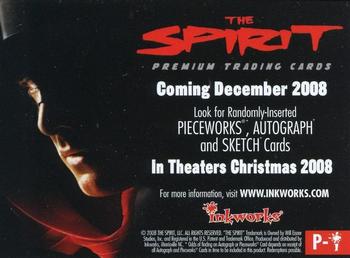 2008 Inkworks The Spirit - Promos #P-i Scarlett Johansson Back
