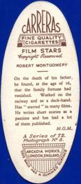 1934 Carreras Film Stars #3 Robert Montgomery Back