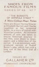 1935 Gallaher Shots from Famous Films #7 The Barretts of Wimpole Street Back