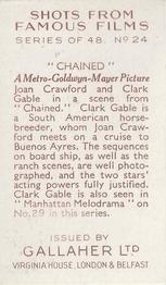 1935 Gallaher Shots from Famous Films #24 Chained Back