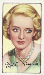 1935 Gallaher Signed Portraits of Famous Stars #27 Bette Davis Front