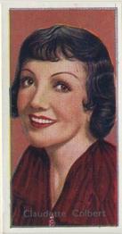 1936 Carreras Film Stars #30 Claudette Colbert Front