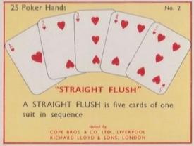 1936 Cope Bros. The Game of Poker #2 Straight Flush Front