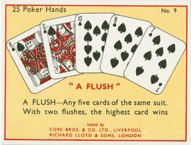 1936 Cope Bros. The Game of Poker #9 A Flush (Spades) Front