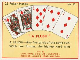 1936 Cope Bros. The Game of Poker #10 A Flush (Diamonds) Front