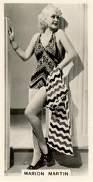 1938 Carreras Film Stars (Second Series) #42 Marion Martin Front