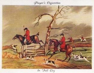 1938 Player's Old Hunting Prints #2 In Full Cry Front