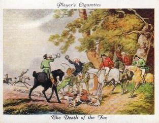1938 Player's Old Hunting Prints #22 The Death of the Fox Front