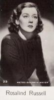 1940 C & T Bridgewater Film Stars (8th Series) #23 Rosalind Russell Front