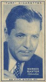 1947 Turf Film Stars #1 Warner Baxter Front