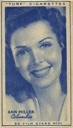 1947 Turf Film Stars #24 Ann Miller Front