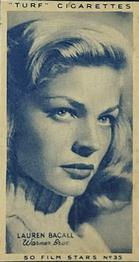 1947 Turf Film Stars #35 Lauren Bacall Front