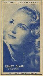 1947 Turf Film Stars #43 Janet Blair Front