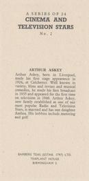 1955 Barbers Tea Cinema and Television Stars #2 Arthur Askey Back