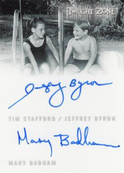 2020 Rittenhouse Twilight Zone Archives - Autographs Dual #DA-3 Tim Stafford / Jeffrey Byron / Mary Badham Front