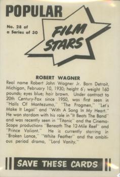 1955 Cereal Foods Popular Film Stars (Australian) - Crispies Vita-Brits #28 Robert Wagner Back